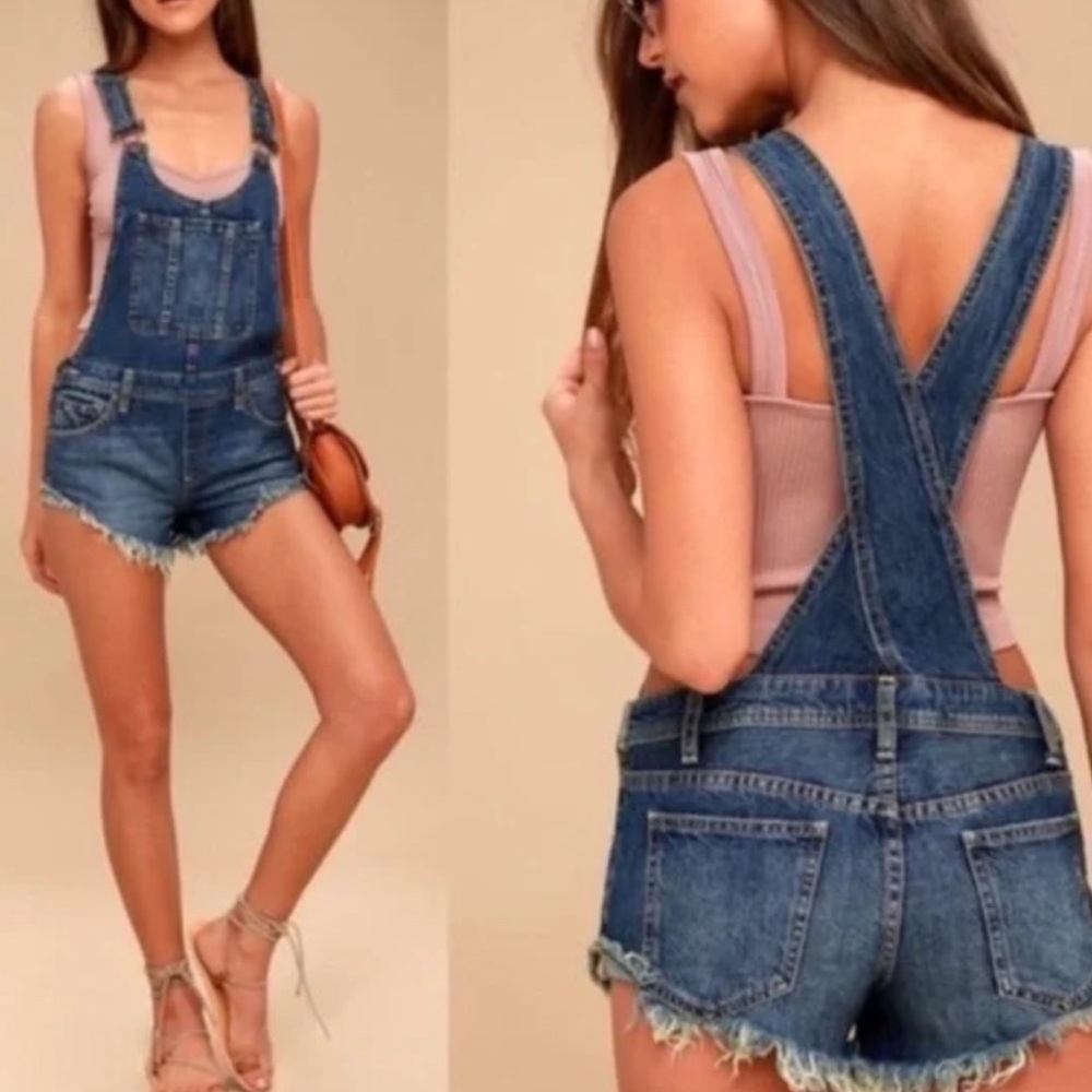 Free people short alls. Worn once.